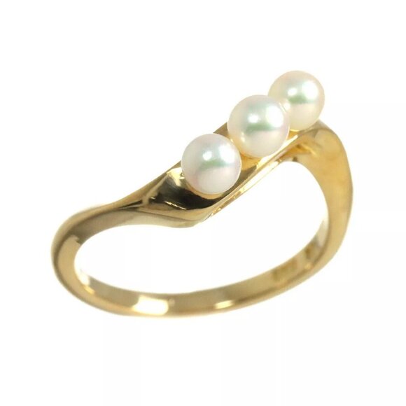 Mikimoto Jewelry - MIKIMOTO Baby Pearl Ring 18K Yellow Gold 750 Size4.75-5(US) 90259821